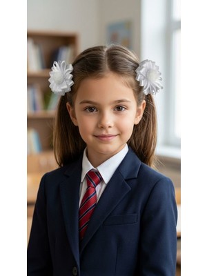 Mare Accessories Beyaz Ponponlu 2 Li Pens Çocuk Tokası