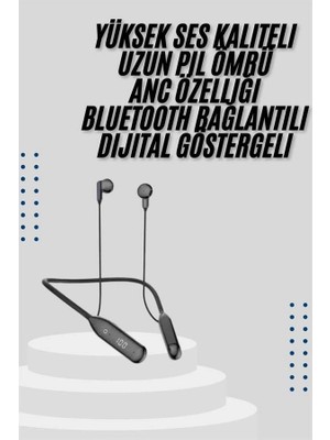 Genel Tedarik Kablolu Kulak Içi Bluetooth Kulaklık 60 Saat Anc Özellikli Boyun Bantlı