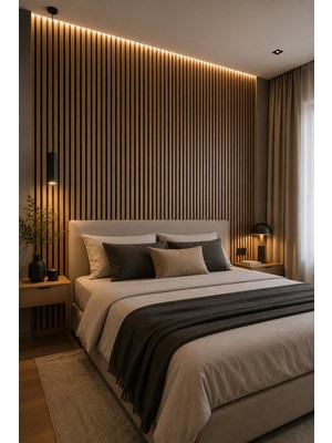Premium Ahşap Akustik Duvar Paneli Teak