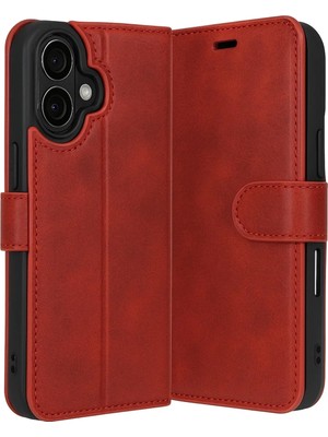 Mey Ithalat®   iPhone 17 Trend S Plus Kapaklı Kılıf - Kırmızı