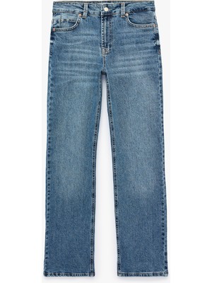 Koton Normal Bel Düz Paça Cepli Pamuklu Denim Pantolon - Slim Straight Fit Jeans