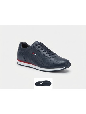 Growish GD0139 Hakiki Deri Günlük Kullanım Darbe Emici Hafif Taban Spesifik Lacivert Renk Casual Spor Klasik Sneaker Ayakkabı