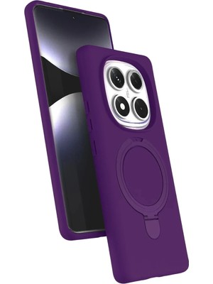 Mey Ithalat®   Redmi Note 14 Pro 5g Regal Magsafe Standlı Kapak - Derin Mor