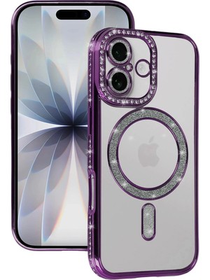 Mey Ithalat®   iPhone 17 Joke Simli Magneticsafe Kılıf - Derin Mor