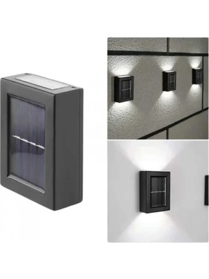 Pileli Store Solar Lamba Dekoratif Aplik Su Geçirmez LED Işıklı Duvar Lambası