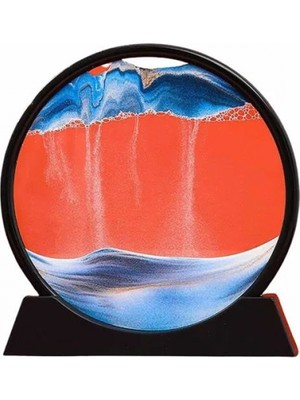 Pileli Store Kum Saati Yuvarlak Şık Kum Tablosu Dekoratif Kum Sulu Kum Saati