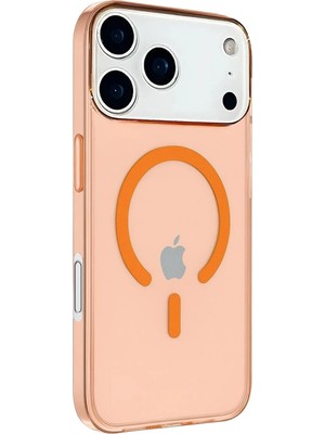 Mey Ithalat®  iPhone 17 Pro Max Kılıf Pc Real Magsafe Kapak - Turuncu