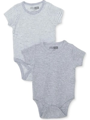 Hellobaby Erkek Bebek 2li Body Çıtçıtlı Çıtçıtlı Yaka Kısa Kol