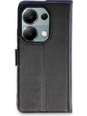 Mey Ithalat®   Redmi Note 13 Pro 4g Kılıf Trend S Plus Kapaklı Kılıf - Siyah
