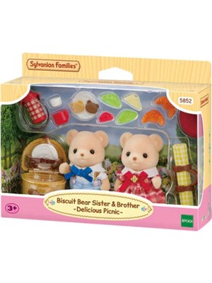 Mercan Terlik Çanta 5852 Sylvanian Families Biscuit Kardeşler Leziz Piknik Seti +3 Yaş