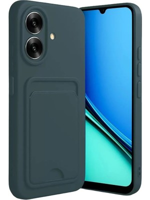 Mey Ithalat®  Realme Note 60 Kelvin Kartvizitli Silikon - Koyu Yeşil