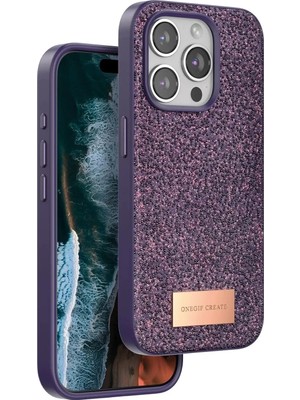 Mey Ithalat®  iPhone 14 Pro Bright Simli Kapak - Derin Mor