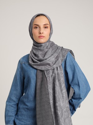 Ayshara Nakkaşhâne Monogram Desenli Çift Taraflı Şal