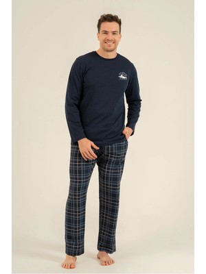 Arnetta Erkek Uzun Kol Pijama Takım Lacivert
