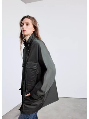 Mango Yüksek Yaka Cepli Parka
