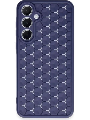 Mey Ithalat®  Samsung Galaxy A55 5g Kılıf Petek Silikon Kapak - Lacivert