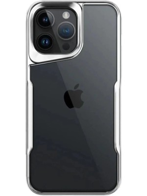 Mey Ithalat®  iPhone 15 Pro Max Kılıf Boyi Silikon Kapak - Gümüş