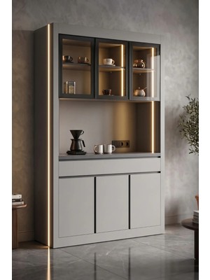 Avm 24 Nero Kahve Köşesi 130 cm Montaj Dahil