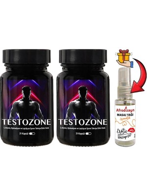 Bezos Testozone 2 Kutu Erkeklere Özel L-Argininli Lepidyumlu + Afrodizayn Masaj Yağı 30 ml
