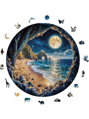 Happy Trend Puzzle Yetişkin - Saklı Sahil - 252 Parça, 29 x 29 cm - Yapıştırıcı Folyo Dahil - Benzersiz Şekilli Parçalar & Özel Figürler - A1-20