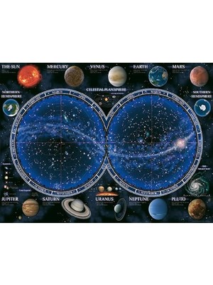Happy Trend 1500P Puzzle Gök Haritası, Yapboz