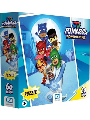 Happy Trend Games Pjmasks : Pijamaskeliler Lisanslı 60 Parça 34X24CM Çocuk Puzzle Yapboz Serisi