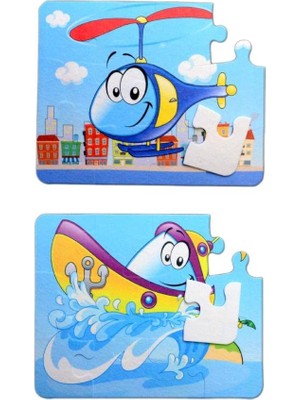 Happy Trend Helikopter 3+ Keçe Yapboz - 3 Yaş Puzzle T005