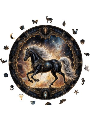 Happy Trend Puzzle Yetişkin - Efsanevi At - 252 Parça, 29 x 29 cm - Yapıştırıcı Folyo Dahil - Benzersiz Şekilli Parçalar & Özel Figürler - A1-25