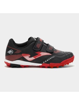 Joma Powerful Jr 2501 Siyah/kırmızı Çocuk Halı Saha Ayakkabısı - POJW2501TFV