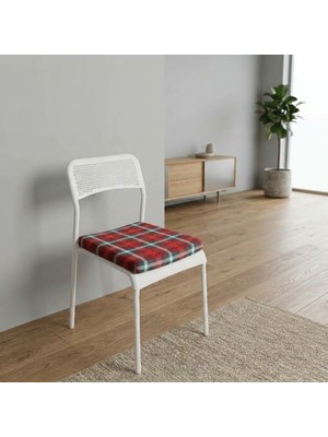 Bahçe Balkon Salon Mutfak Sandalye Minderi 4lü Set 40*40*5 cm Fermuarlı