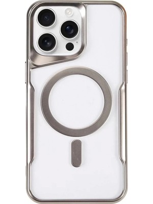 Mey Ithalat®  iPhone 11 Pro Max Kılıf Boyi Magsafe Silikon Kapak - Gümüş