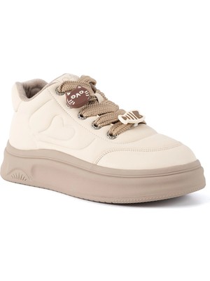Guja 421 26KA Kadın Sneaker Günlük Ayakkabı Bej