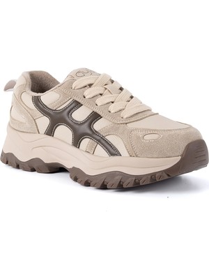 Guja 374 1 26KA Kadın Sneaker Günlük Ayakkabı Bej