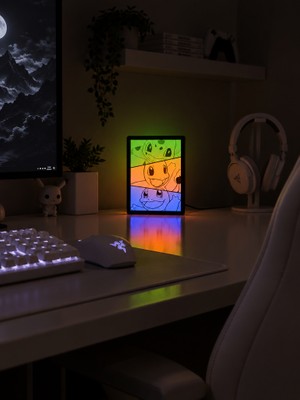 3Dlab Three-Dimensional Systems Pokemon Başlangıç Üçlüsü Bulbasaur Charmander Squirtle LED Box - Gece Lambası