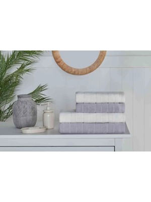 Özdilek Nev Mellow Gri-Krem Best Set (Hamam Takımı)