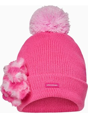 Sprayground Pink Lil Bear Puff %100 Akrilik Örme Bere