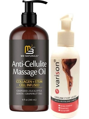 Bezos Anti-Cellulite Massage Oil 240 ml  + Varison Varislerinize 120 ml Krem