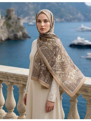 Moda Nuda Nûda - Tarzın Değil , Tavrın Zarafeti Bej Viskon Karışımlı Şal