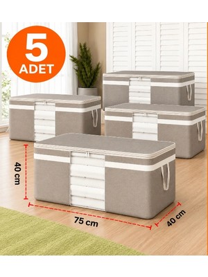 Esmana Living 5 Adet Tela Gri Pencereli Mega Boy Yastık Yorgan Hurcu 75X40X40