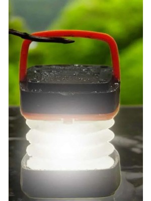 Pileli Store LED Lamba Kamp Lambası Hafif Taşınabilir Şarj Süreli Akordeon El Fenerli