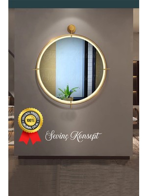 Sevinç Konsept Mobilya LED Li Simirna Dresuar Ayna Gold 50*60 Cm, 60*70 Cm, 75*85 cm Dekoratif Duvar Salon Makyaj Dresuar Aynası