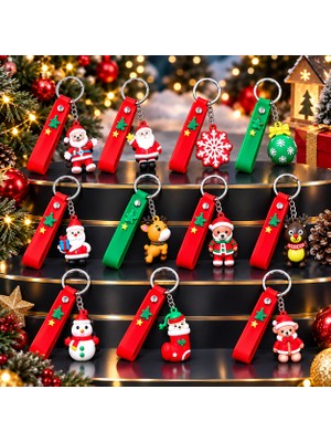 Kuzey Oyuncak Vıp 9 Adet Noel Anahtarlık Yılbaşı Hediyesi Christmas Keychain Noel Figürlü Anahtarlık Noel Hediyesi