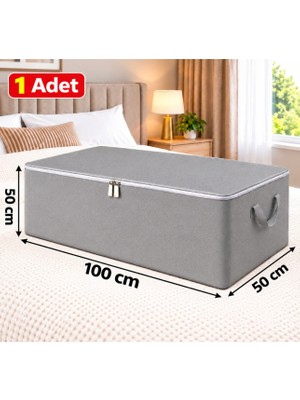Esmana Living 1 Adet Antrasit Maxi Büyük Boy Yorgan Hurcu 100X50X50CM- Yorgan, Battaniye ve Döşek Saklama Hurcu