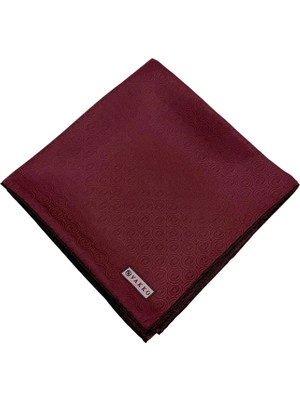Vakko Jakarlı Ipek Eşarp - Helezon Monogram - Bordo