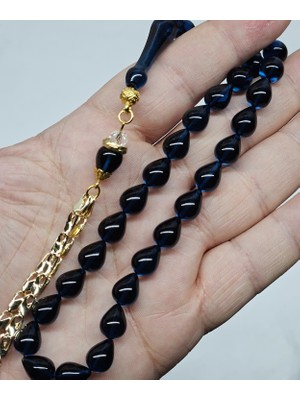 Gözyaşı Damla Ateş Kehribar Tesbih
