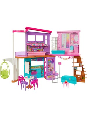 Barbie Tatil Evi Oyun Seti 30'dan Fazla Parça Içeren Barbie Tatil Evi, 3 Yaş ve Üzeri Için Oyuncak HCD50