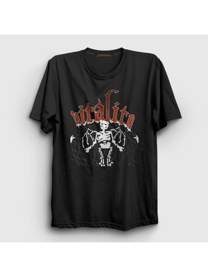 Presmono Unisex Siyah Vitality Nikolas Rendl Pyromaniac T-Shirt