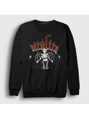 Presmono Unisex Siyah Vitality Nikolas Rendl Pyromaniac Sweatshirt