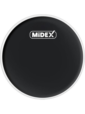 Midex DR-16BK Siyah Renk 16 Inç Tom Bateri Davul Derisi Drumhead 16'' Inch (40.64 Cm)