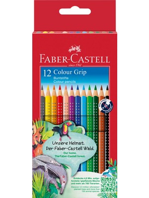 Faber-Castell Grip 2001 Boya Kalemi, Karton Kutu, 12 Renk